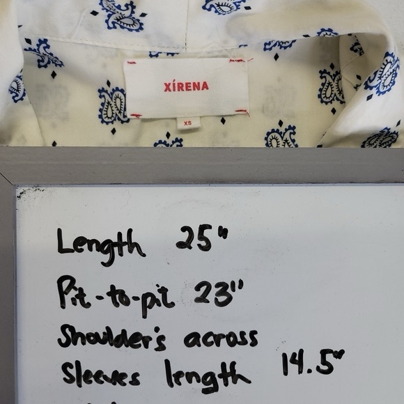 Xirena paisley print Wrap long sleeves Top - Picture 15 of 15